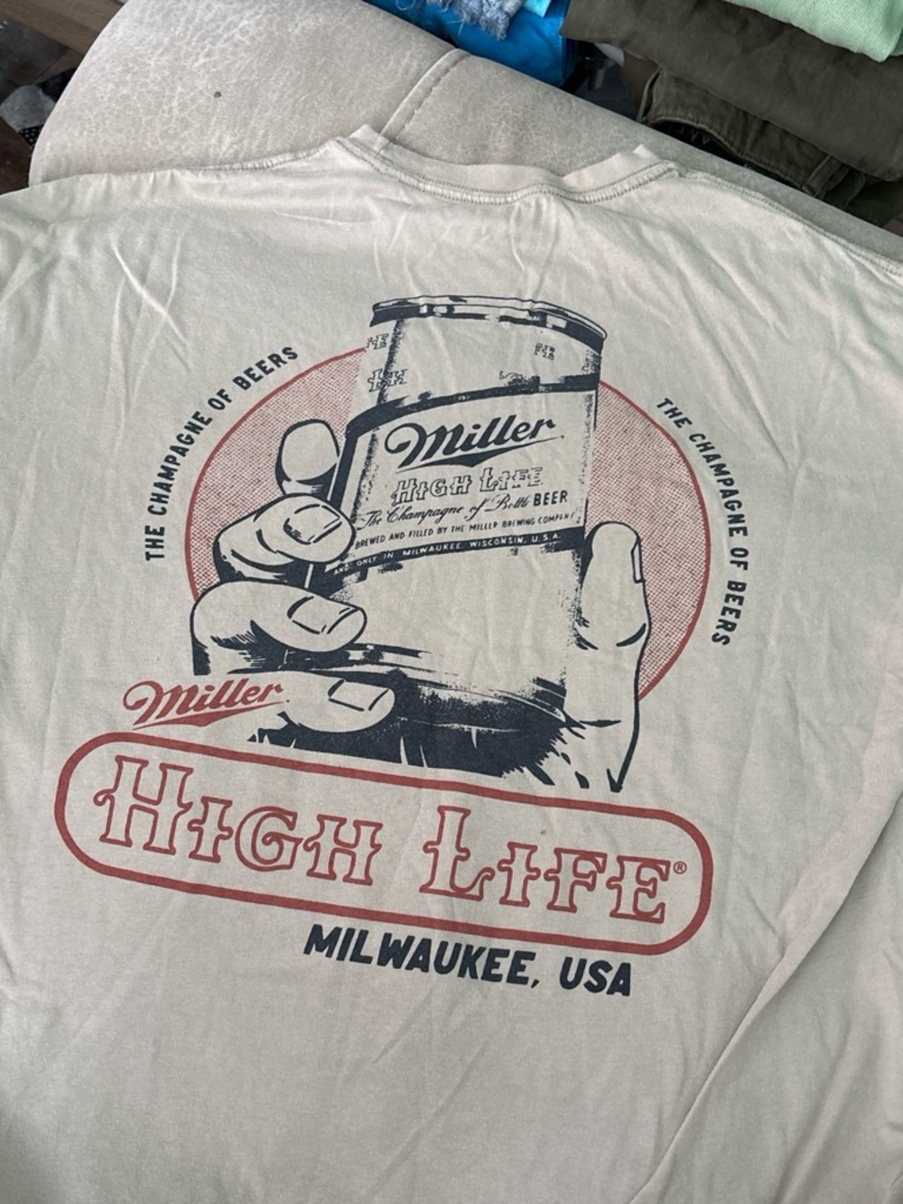 Miller High Life Women’s Short Sleeve Tee - Cream